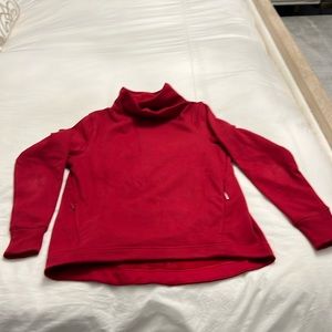 Athleta cozy karma twist neck sweatshirt in Clover Berry